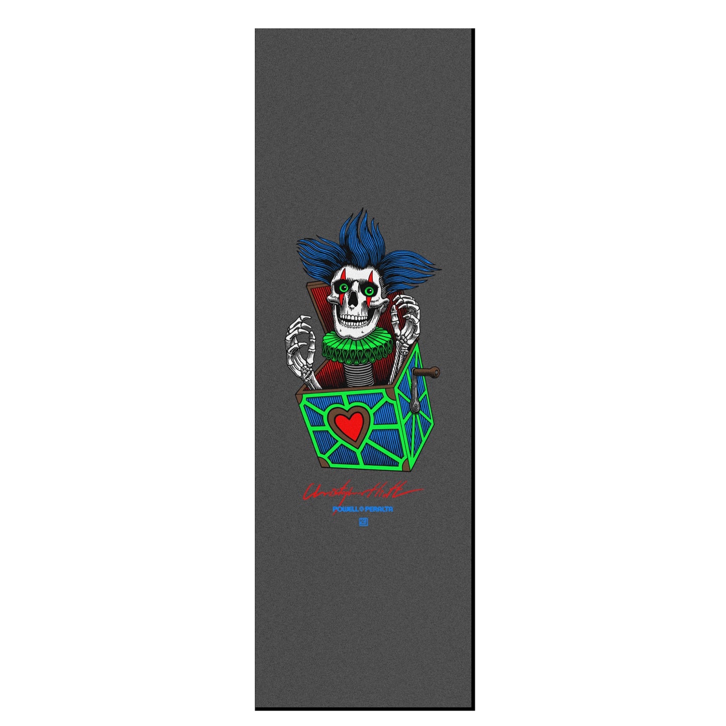 Powell Peralta Hiett Skull Black Skateboard Griptape