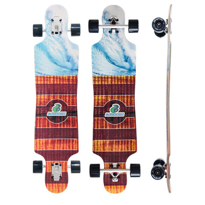 Layback Pipe Dreams Drop Through 9.5" Longboard Complete