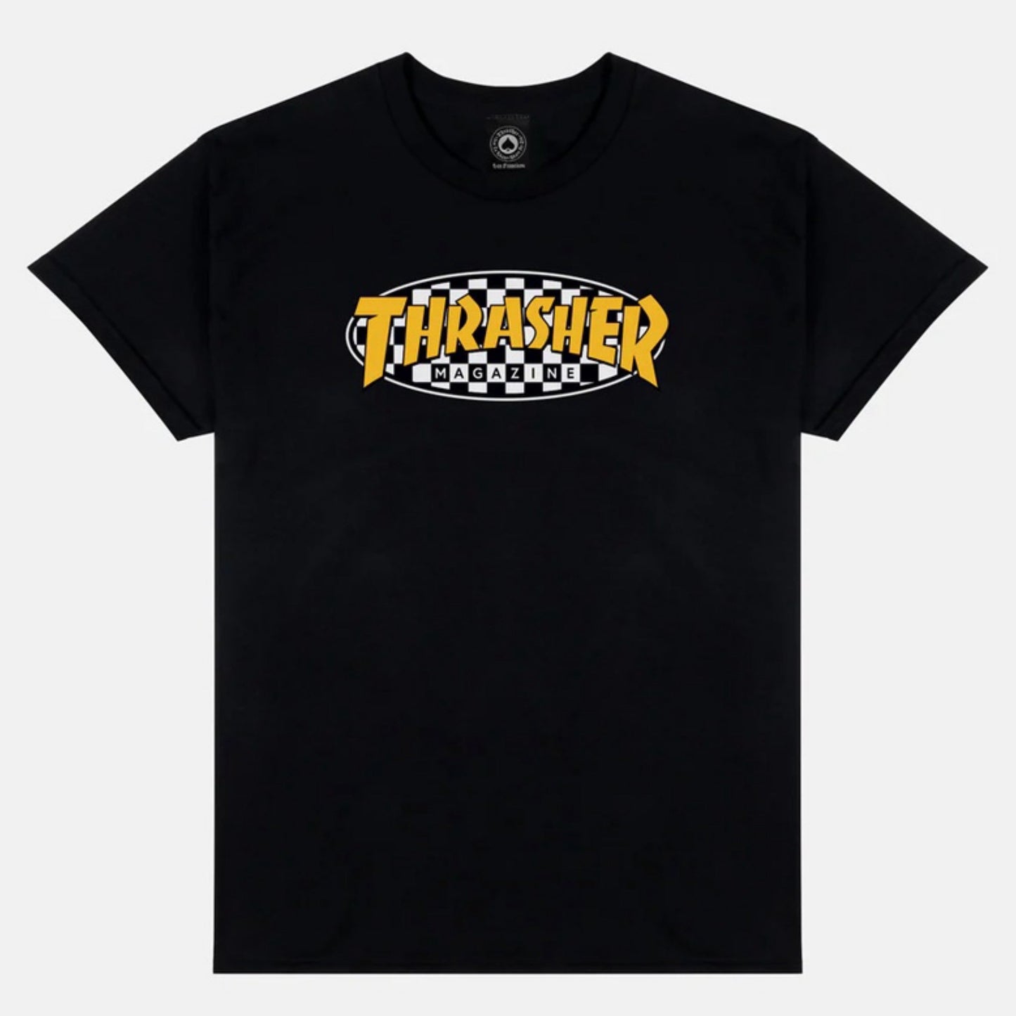 Thrasher Checkered Oval T-Shirt Black