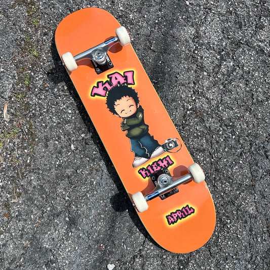 Kai Kishi Orange 8.25" Skateboard Complete