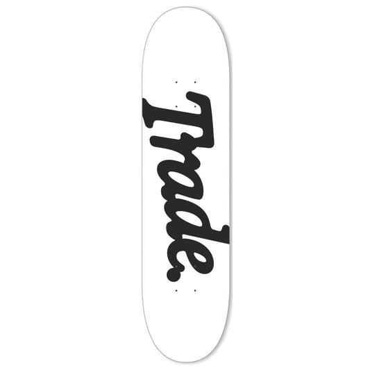 Trade Logo White 8.25" Skateboard Deck