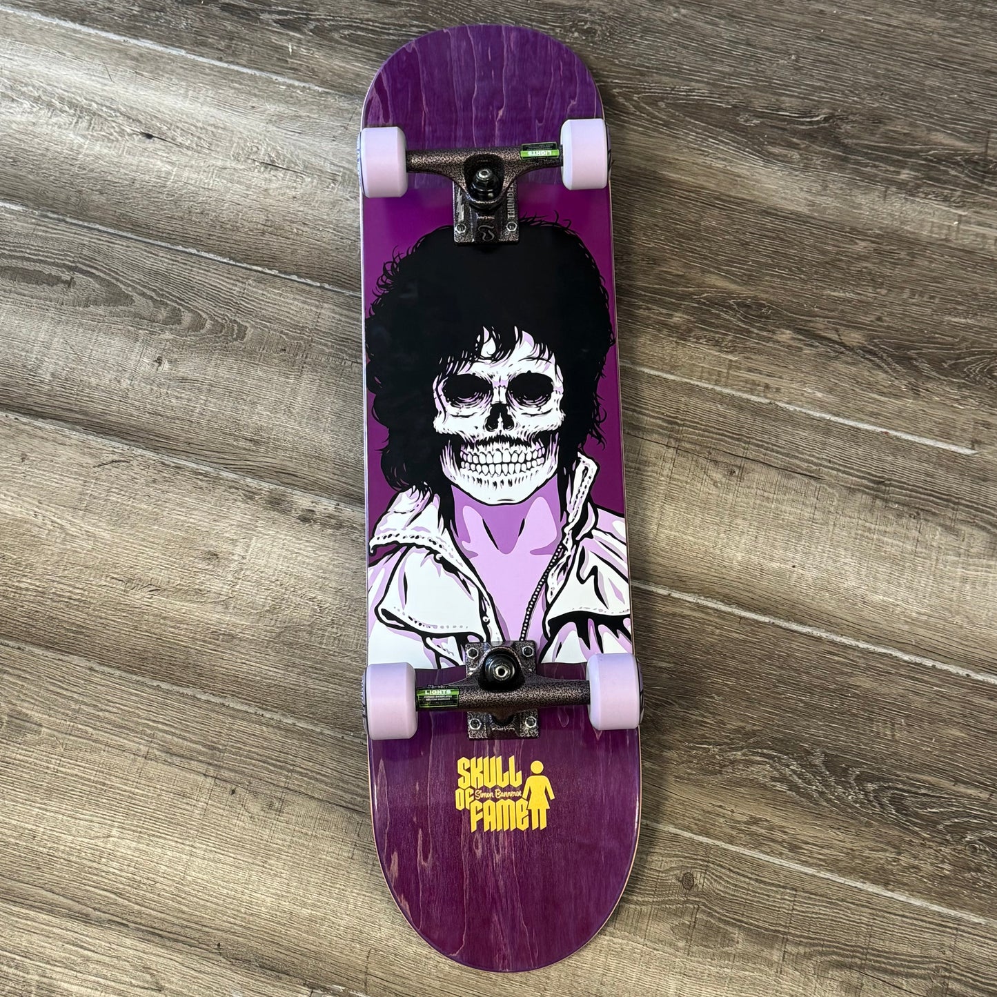 Girl Skull Of Fame Bannerot 8.25" Skateboard Complete