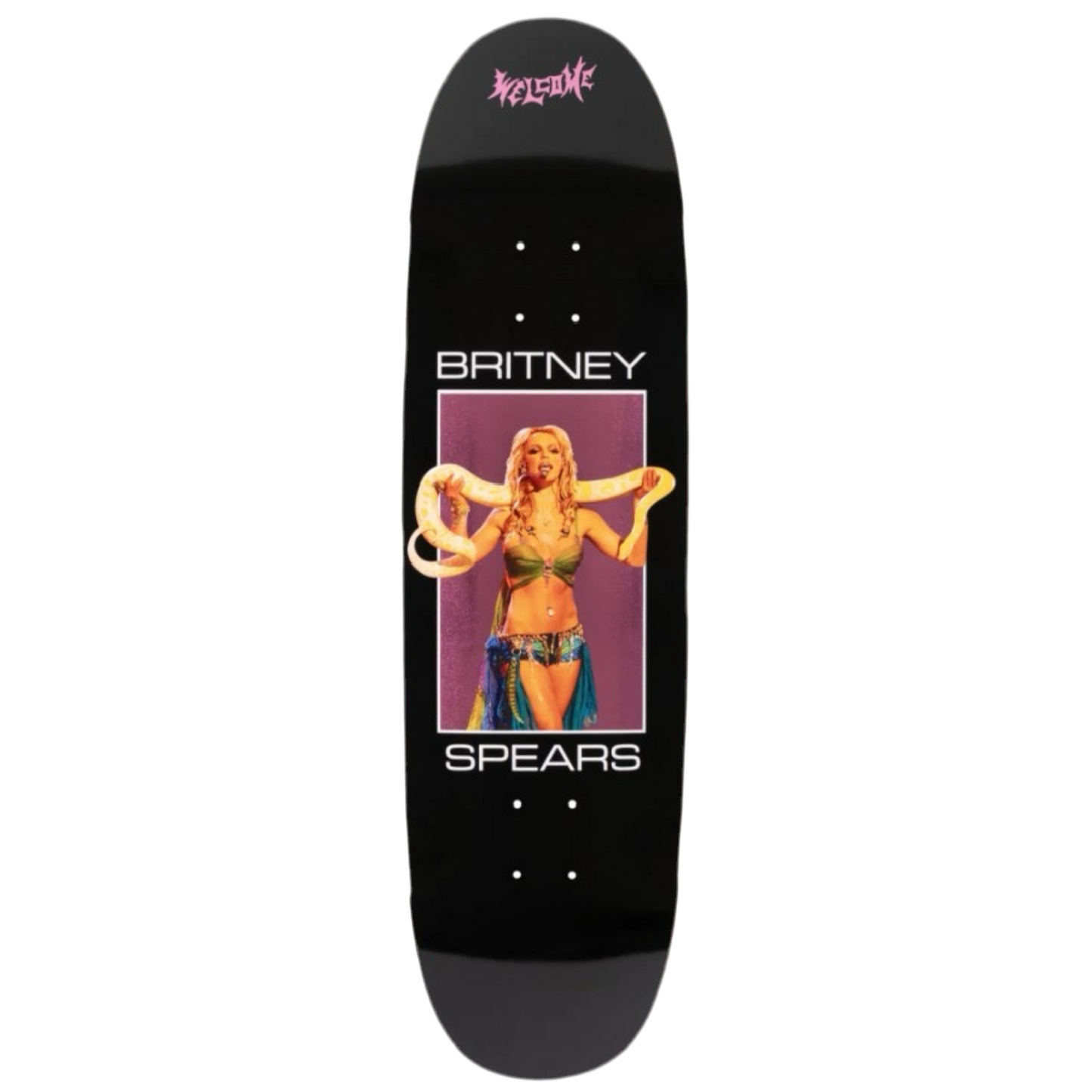 Welcome x Britney Spears Snake on Son of Boline 8.8" Shaped Skateboard Deck