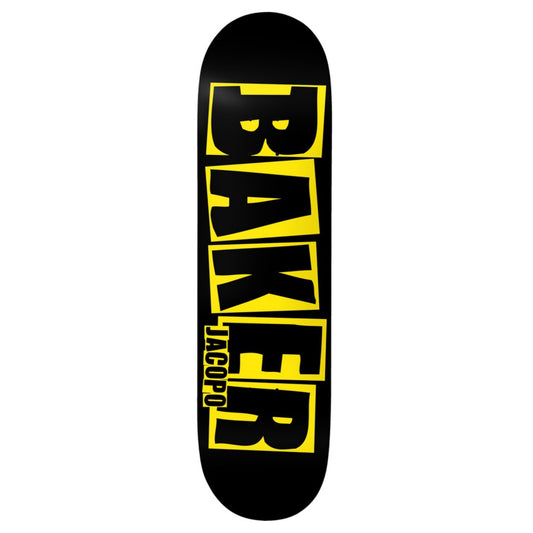 Baker Jacopo Carozzi Brand Logo Danger Yellow 8.0" Skateboard Deck
