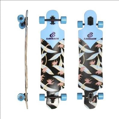 Layback Paradise Drop Through 9.5" Longboard Complete