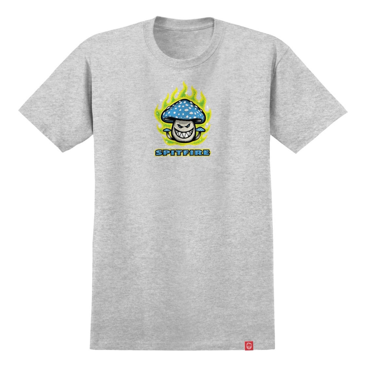 Spitfire Mushroom Bighead Heather Grey T-Shirt