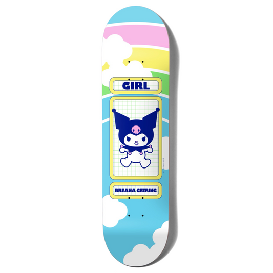 Girl Geering Hello Kitty Rainbow Edition 8.0" Skateboard Deck