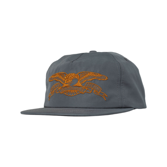 Anti Hero Basic Eagle Snapback Hat Charcoal/Orange