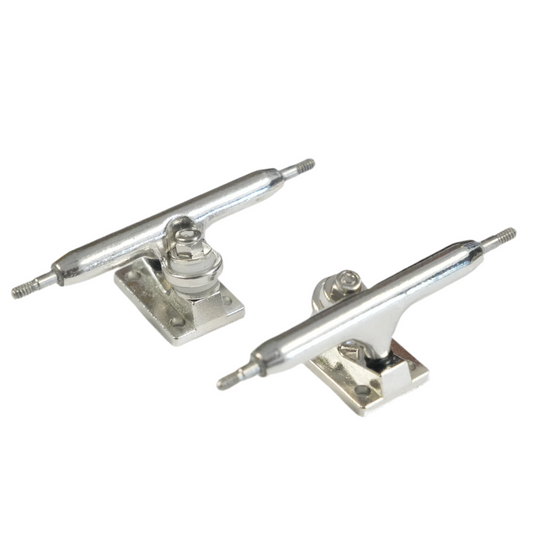 Round Silver Fingerboard Trucks (CHOOSE SIZE)