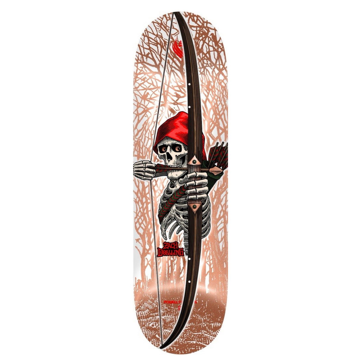 Powell Zach Doelling Archer Copper Foil 8.75" Flight Skateboard Deck