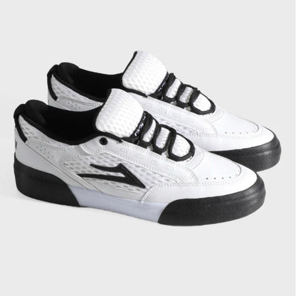 Lakai Payload “White Leather/Black” Skateboard Shoes