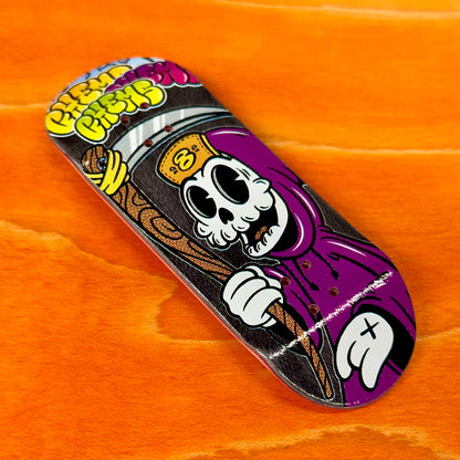 Chems “Toon Grim Purple” (Black Bottom Ply) Fingerboard Deck