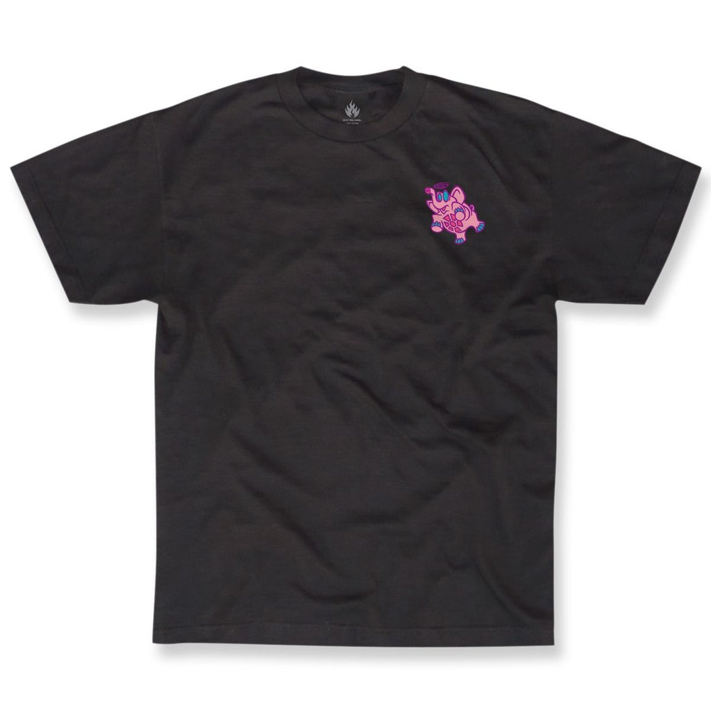 Black Label Pink Elephant T-Shirt Black