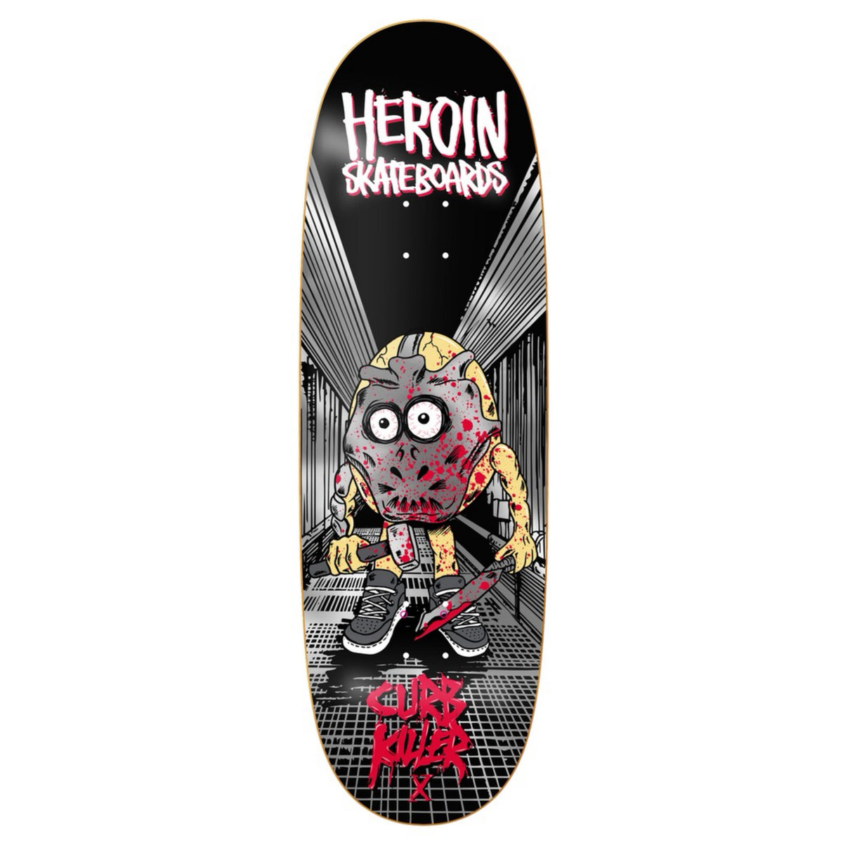 Heroin Curb Killer X 10.0" Shaped Skateboard Deck