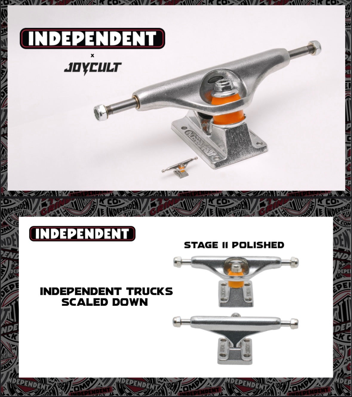 Joycult x Independent Stage II Fingerboard Trucks