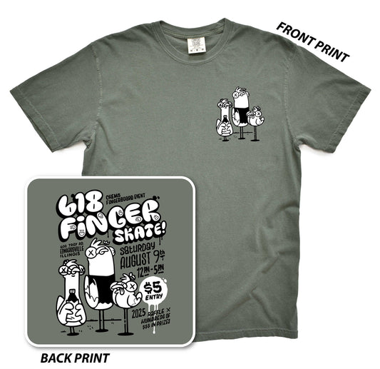 Finger SKATE 618 Event T-Shirt Moss Green (PRE-ORDER!)