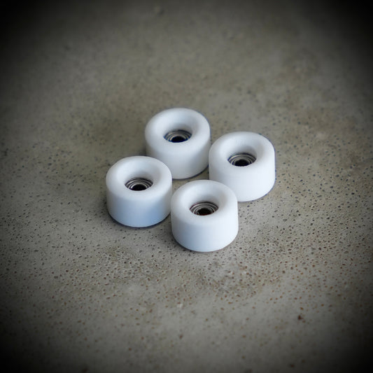 Street Wheels Bright White Urethane Fingerboard Wheels (Conical Shape)