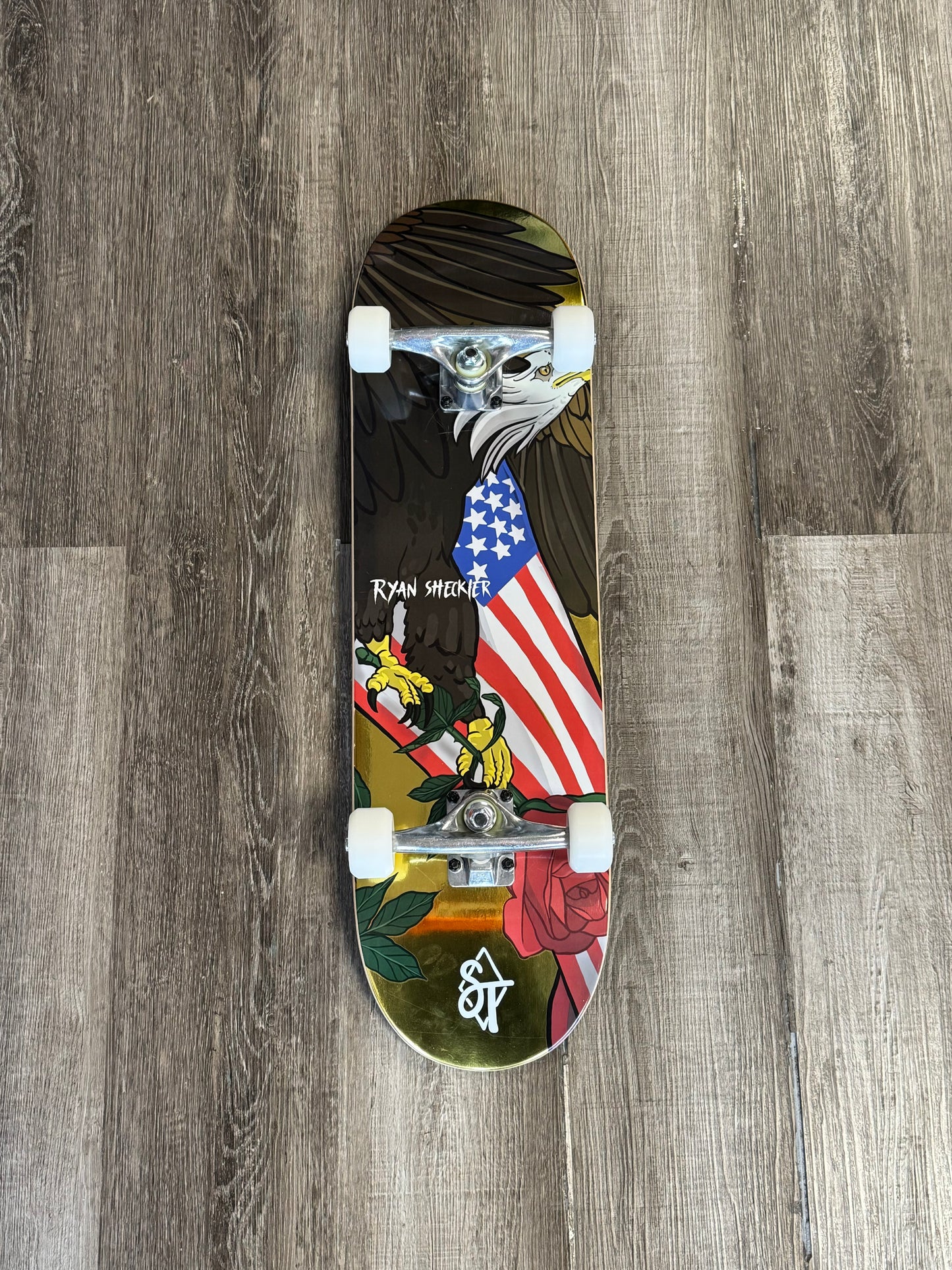 Sandlot Times Ryan Sheckler Gold Skateboard Complete 8.125"