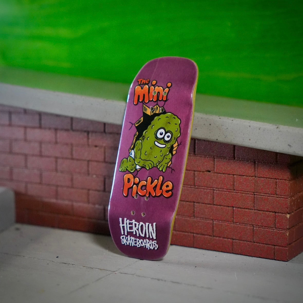 Chems X Heroin “Mini Pickle” Purple Bottom Ply Fingerboard Deck (CHOOSE SIZE)