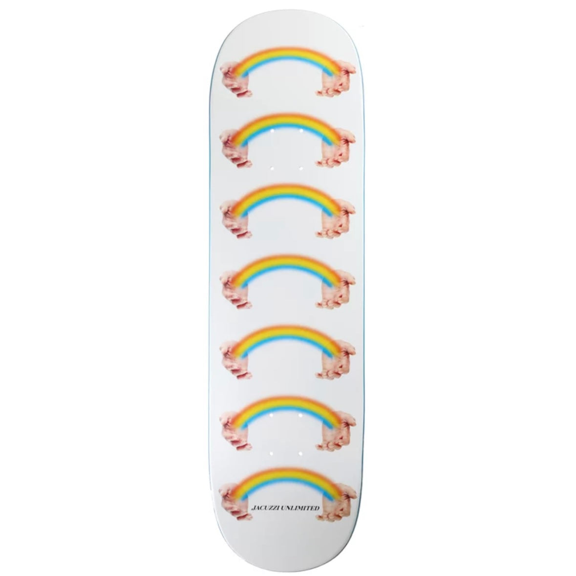 Jacuzzi Rainbow Hands Jet Ski EX7 White 8.75" Skateboard Deck