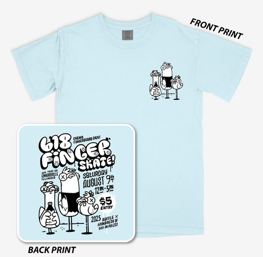 Finger SKATE 618 Event T-Shirt Light Blue (PRE-ORDER!)