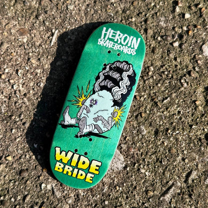 Chems X Heroin “Wide Bride” Green Bottom Ply Fingerboard Deck (CHOOSE SIZE)