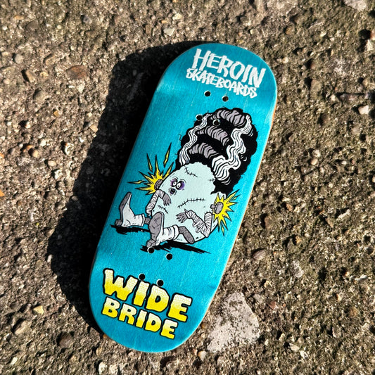 Chems X Heroin “Wide Bride” Blue Bottom Ply Fingerboard Deck (CHOOSE SIZE)