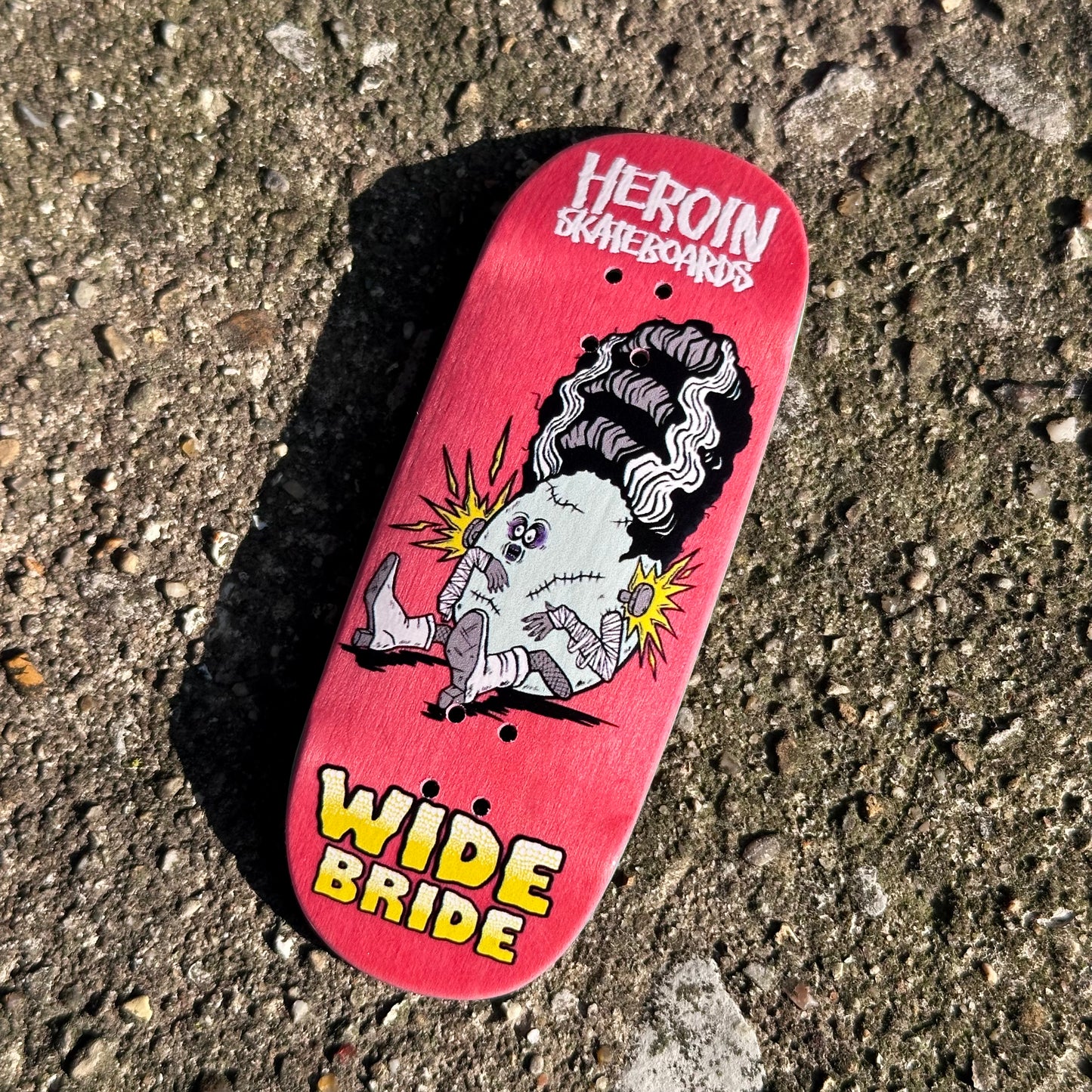 Chems X Heroin “Wide Bride” Pink Bottom Ply Fingerboard Deck (CHOOSE SIZE)