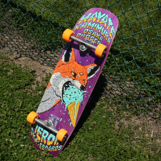 Heroin Hayate Fox 8.88" Symmetrical Double Shovel Skateboard Complete