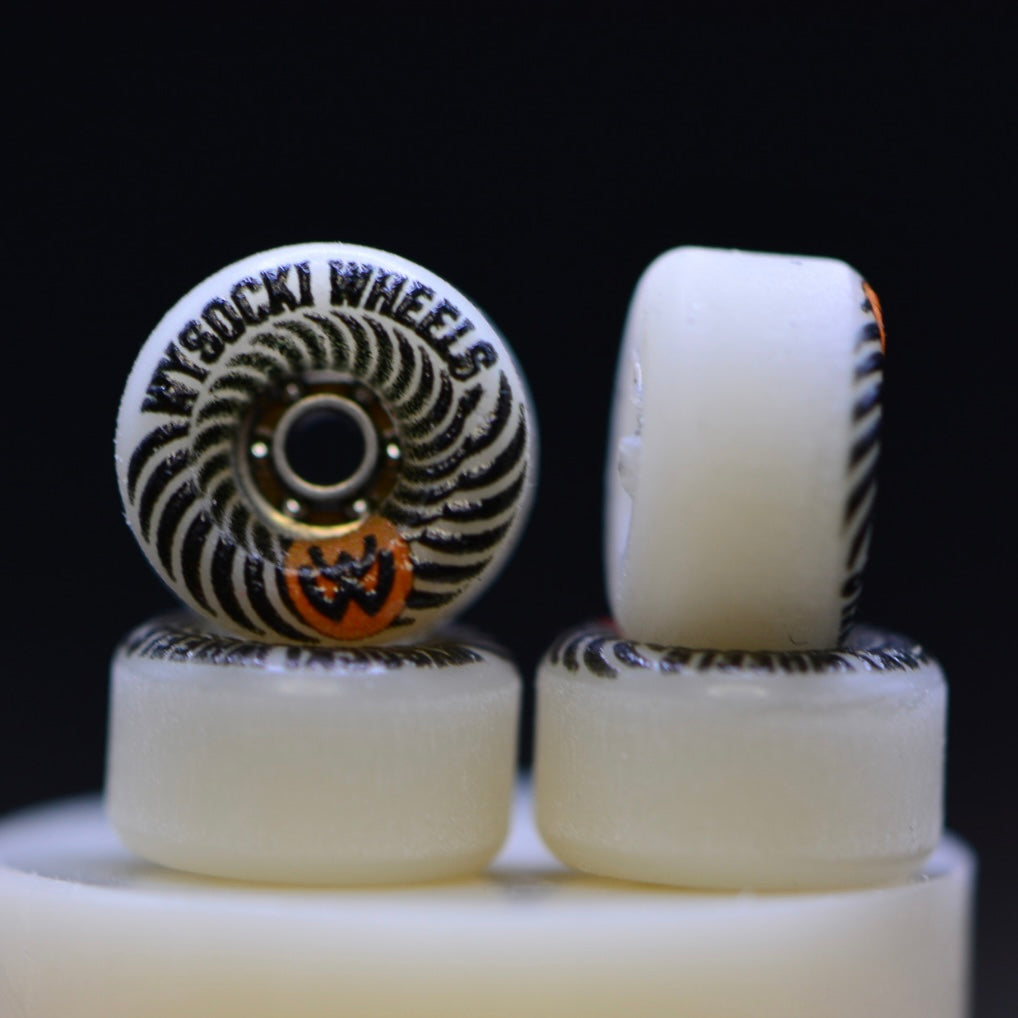 Wysocki Spiral “Side Set Conical” Bones White Fingerboard Wheels