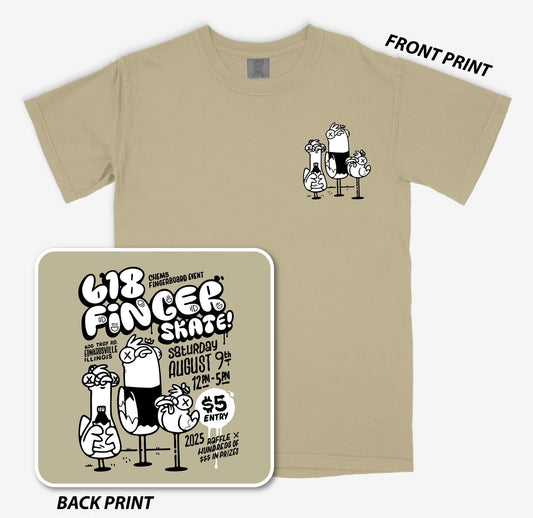 Finger SKATE 618 Event T-Shirt Khaki (PRE-ORDER!)