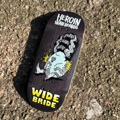 Chems X Heroin “Wide Bride” Black Bottom Ply Fingerboard Deck (CHOOSE SIZE)