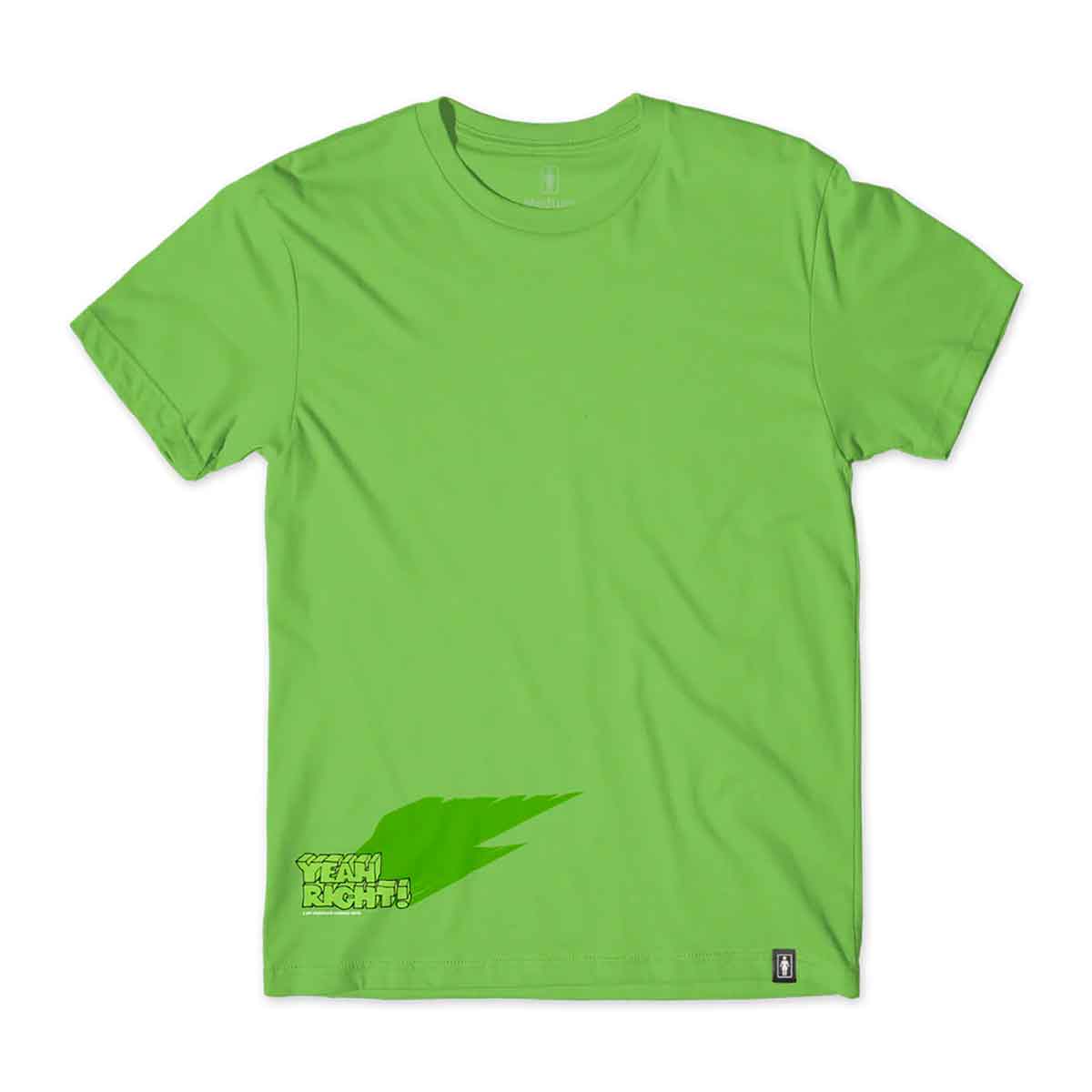 Girl Yeah Right Shadow T-Shirt Lime Green