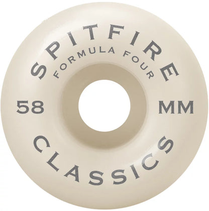 Spitfire Formula Four 58mm 99a Classic Skateboard Wheels