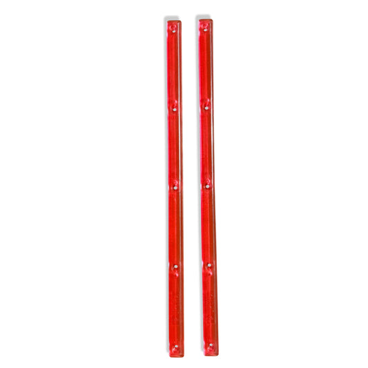 Opera Red Clear Skateboard Board Rails (14.5”)
