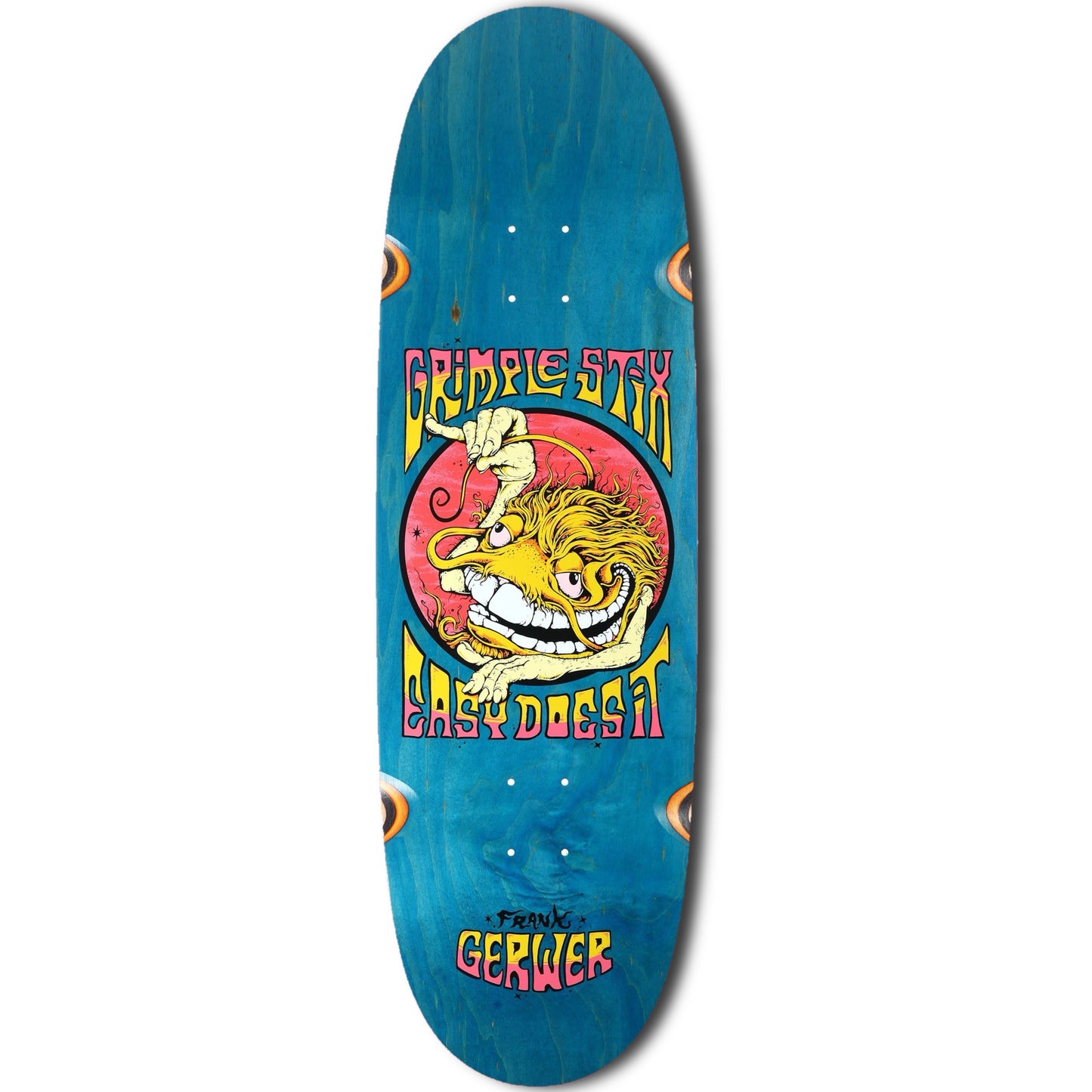 Grimple Stix Gerwer Asphalt Animals 10” Twin Nose Egg Shape Skateboard Deck