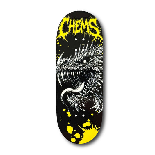 Chems Yellow “Spike Dragon” Fingerboard Deck