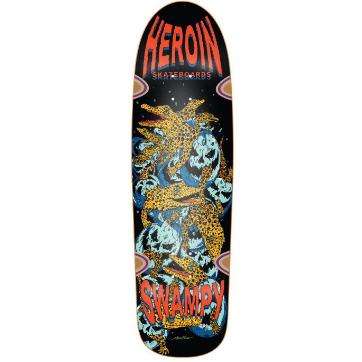 Heroin Swampy Gators 9.12” Skateboard Deck