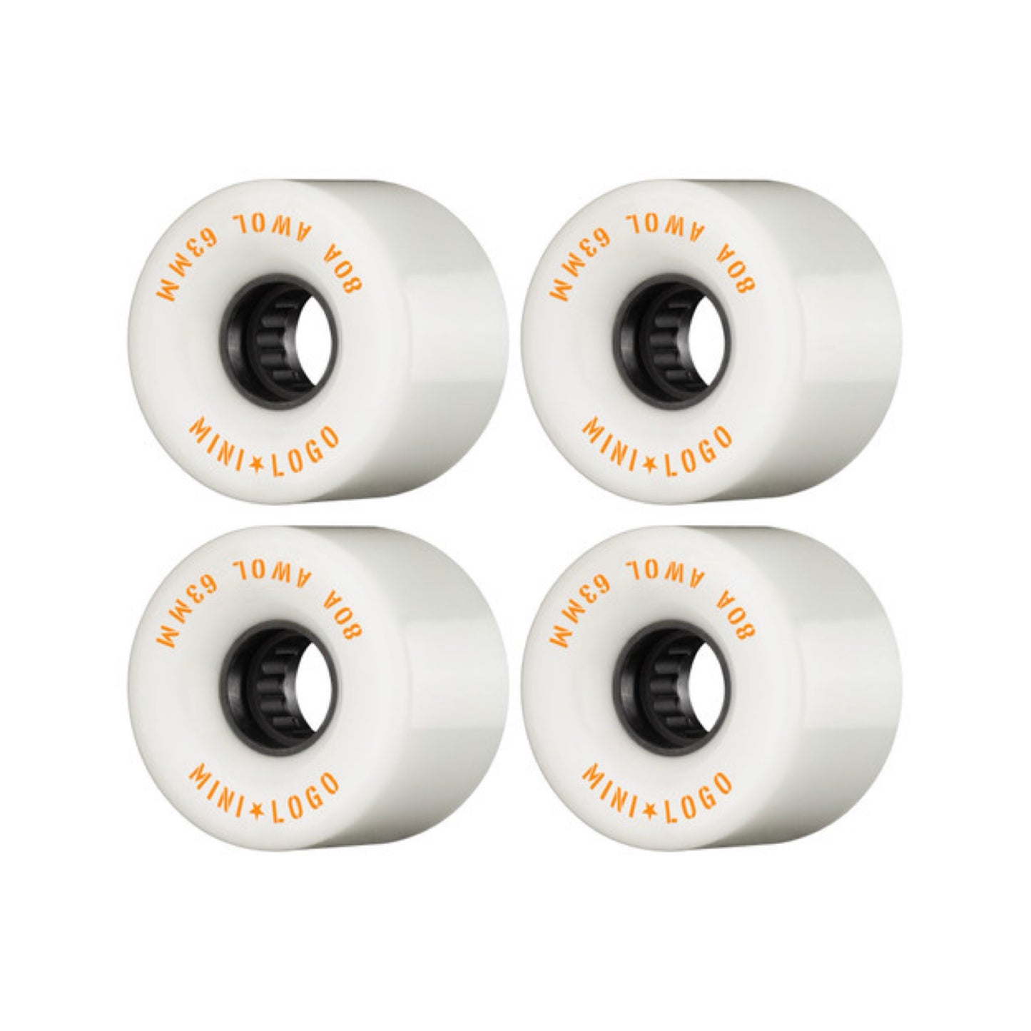 Mini Logo AWOL 63mm 80a Skateboard Wheels White