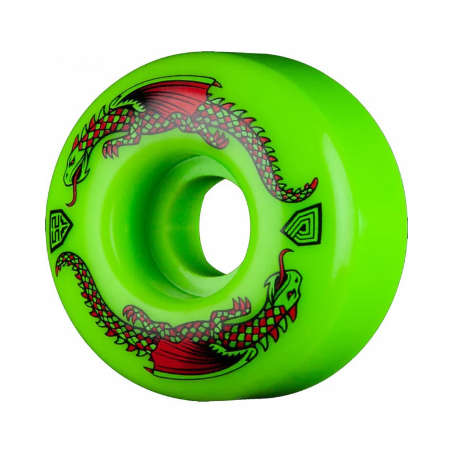 Powell Dragon Formula 52mm x 31mm 93a Neon Green Skateboard Wheels