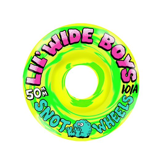 Snot Lil Wide Boys Yellow/Green 50mm 101a Skateboard Wheels