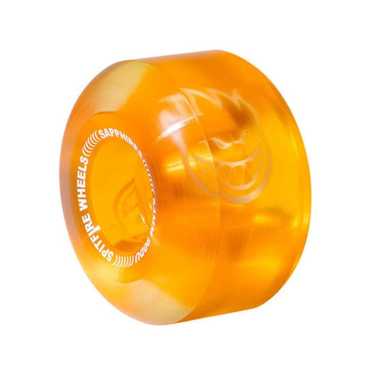 Spitfire 54mm 90du Clear Orange Sapphires Skateboard Wheels