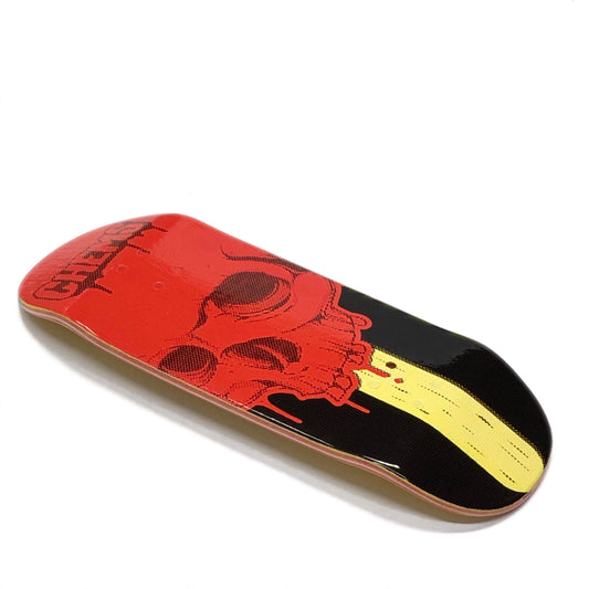 Chems Red “PopSickSkull” Fingerboard Deck