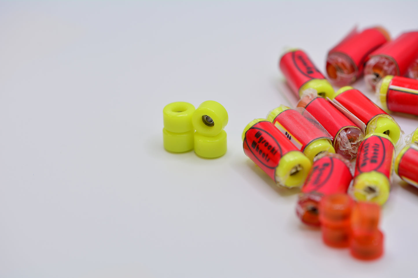 Wysocki “Side Set” Highlighter Yellow Urethane Fingerboard Wheels