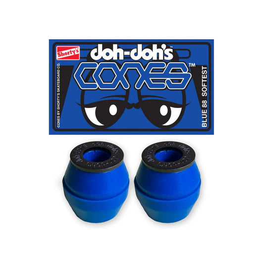 Shorty's Doh-Doh’s Skateboard Bushings Blue 88a Cones