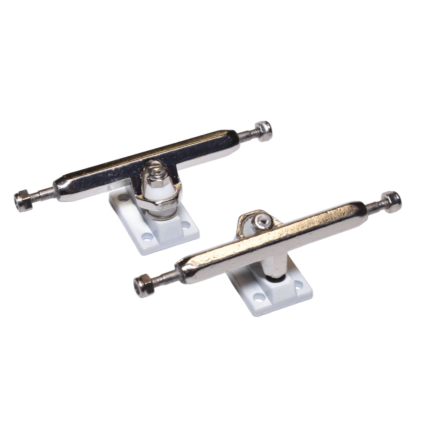 HEX TRUCKS White/Silver Fingerboard Trucks (CHOOSE SIZE)