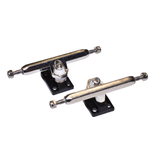 HEX TRUCKS Black/Silver Fingerboard Trucks (CHOOSE SIZE)