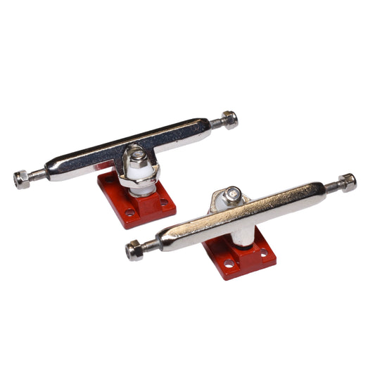 HEX TRUCKS Red/Silver Fingerboard Trucks (CHOOSE SIZE)