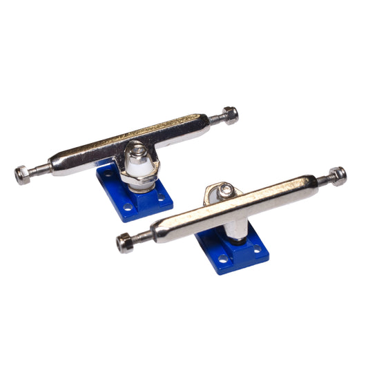 HEX TRUCKS Dark Blue/Silver Fingerboard Trucks (CHOOSE SIZE)