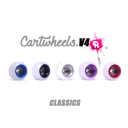 Cartwheels White VR4 Classic (7.5mm) Fingerboard Wheels (Choose Core)